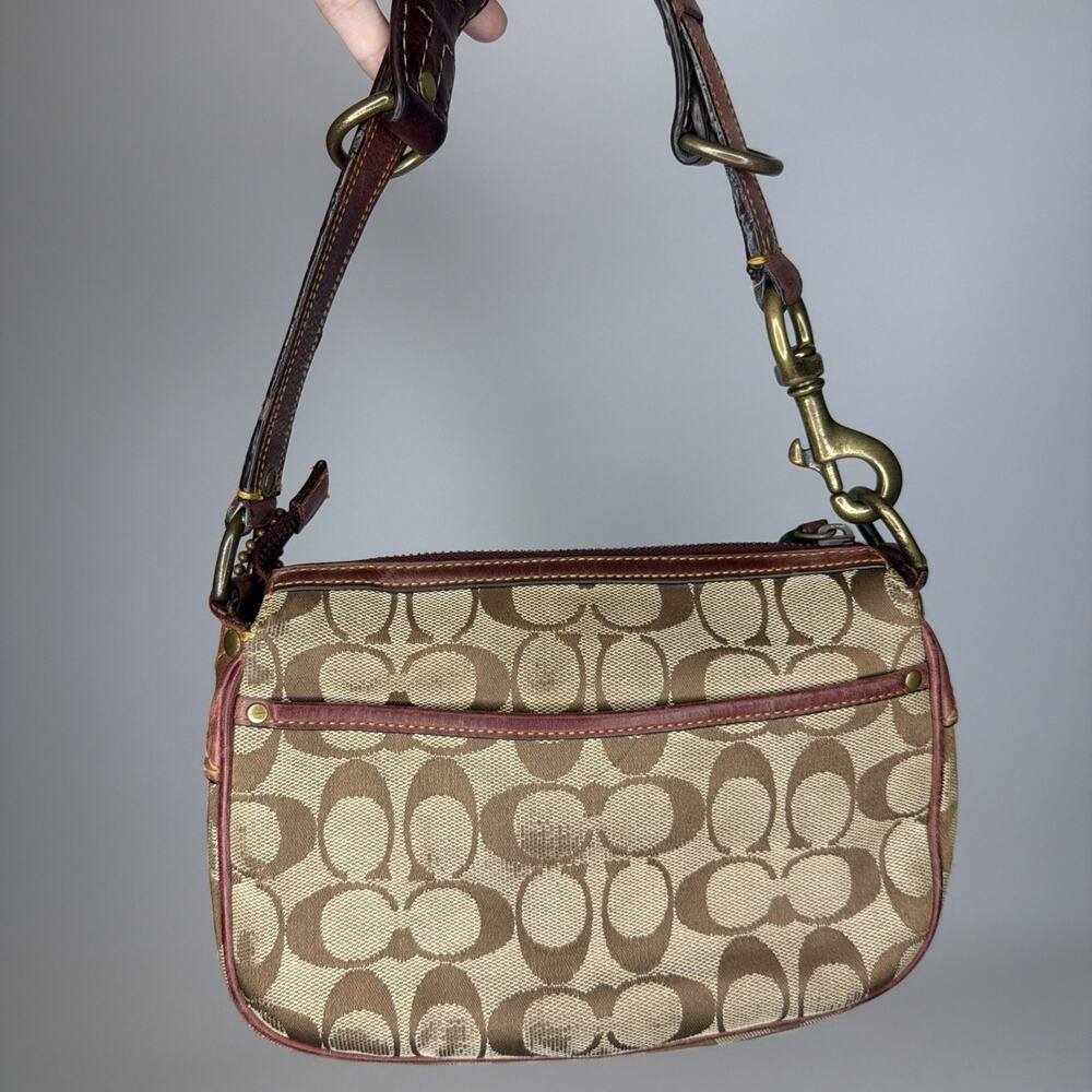 VTG Y2K Coach Special Edition 2004 Fall Mini Bag Burgundy Leather With Wallet - Picture 3 of 16